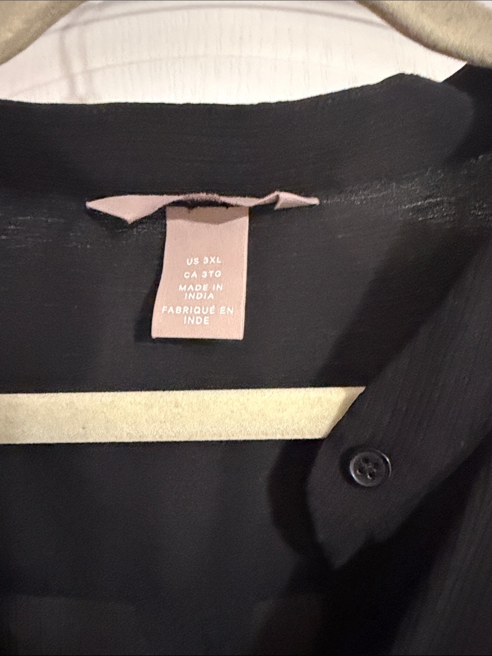 H&M Black Sheer Button-Down Blouse - Picture 2 of 4
